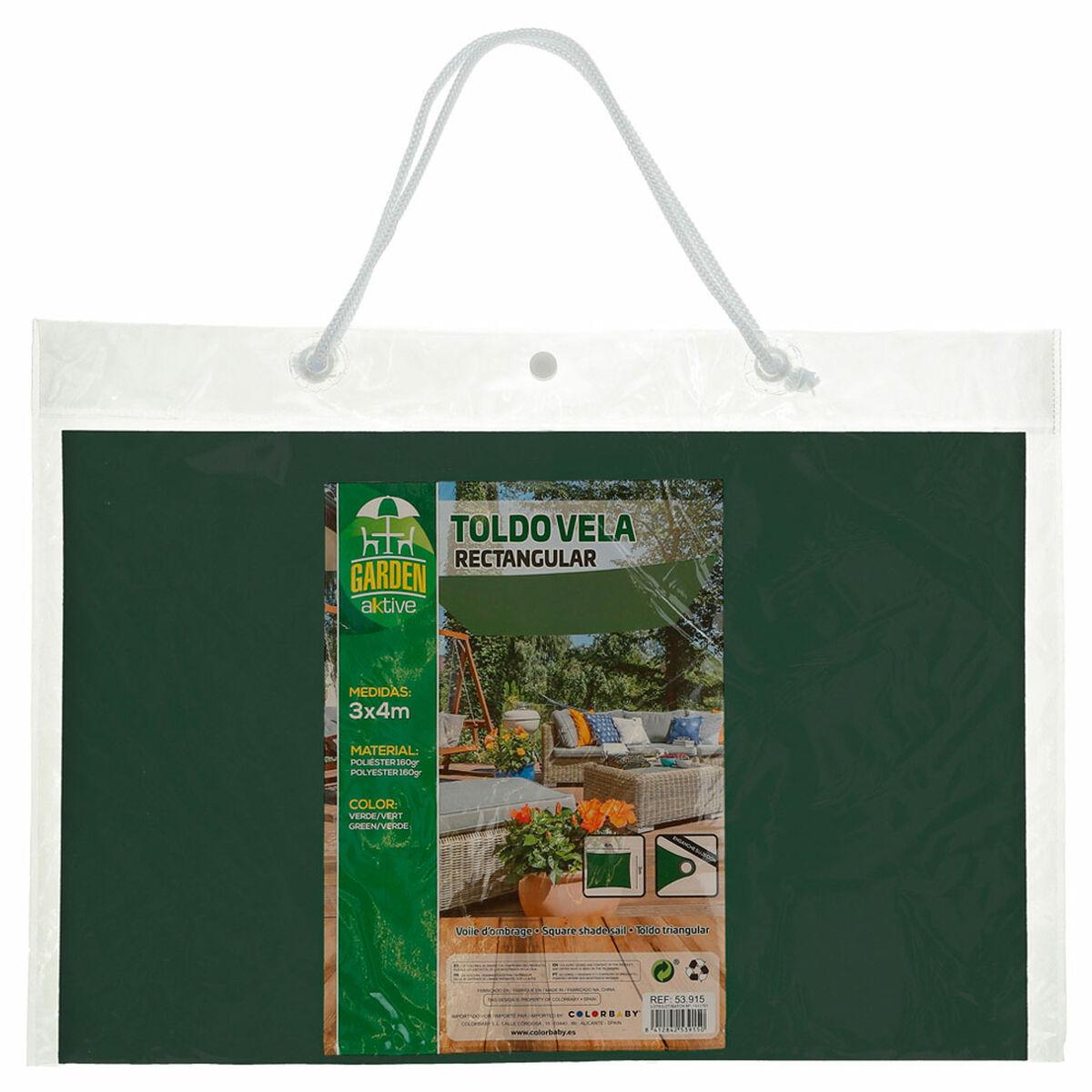 Velas de sombra Aktive Triangular Verde 300 x 0,5 x 400 cm (4 Unidades)