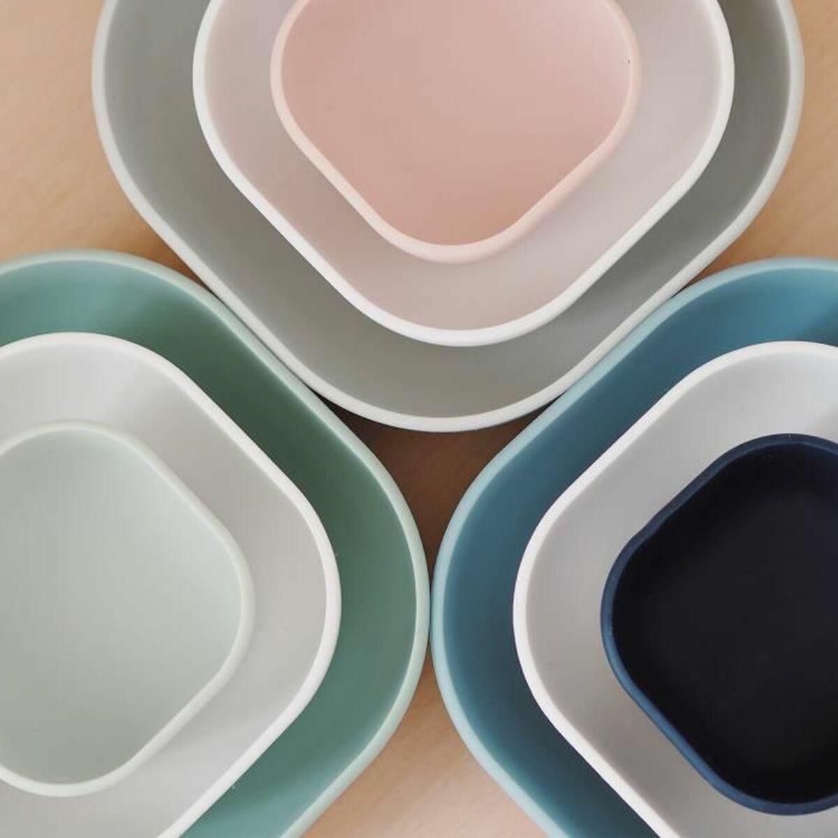 Set de Recipientes para Comida de Bebé Béaba 3 Piezas Silicona Rosa