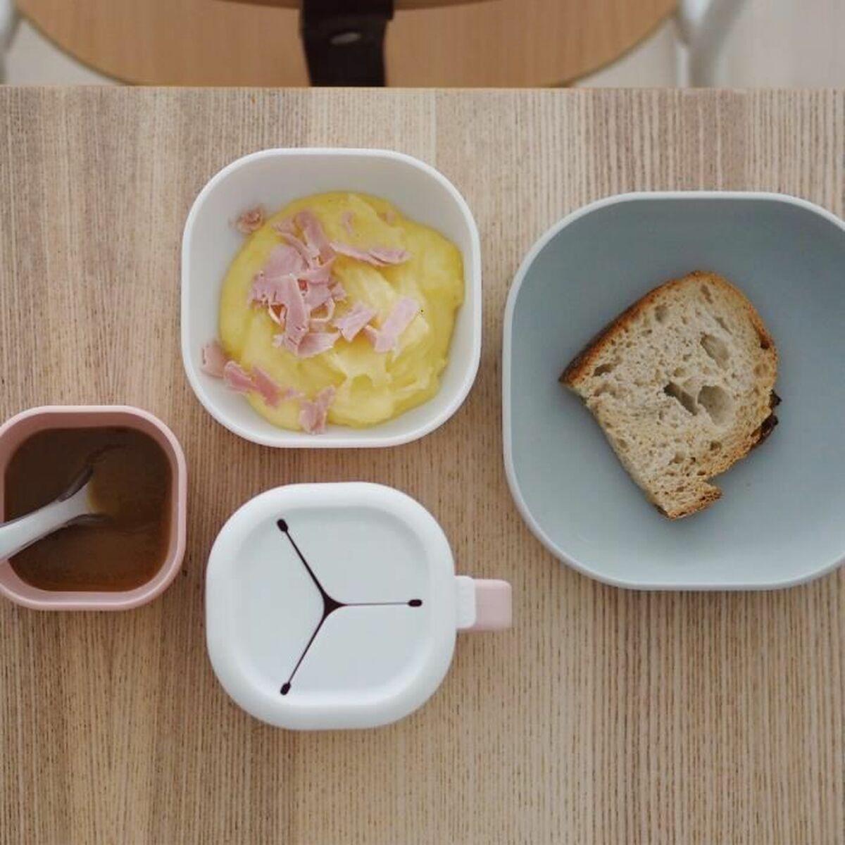 Set de Recipientes para Comida de Bebé Béaba 3 Piezas Silicona Rosa