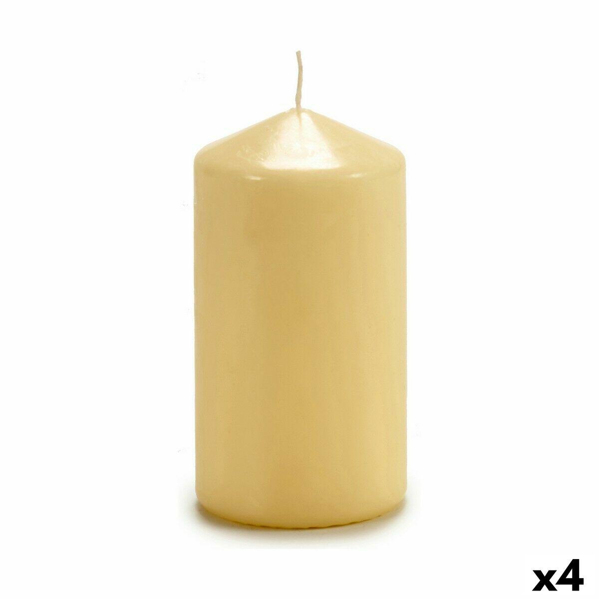 Vela Acorde CY70130M Crema 7 x 13 x 7 cm (4 Unidades)
