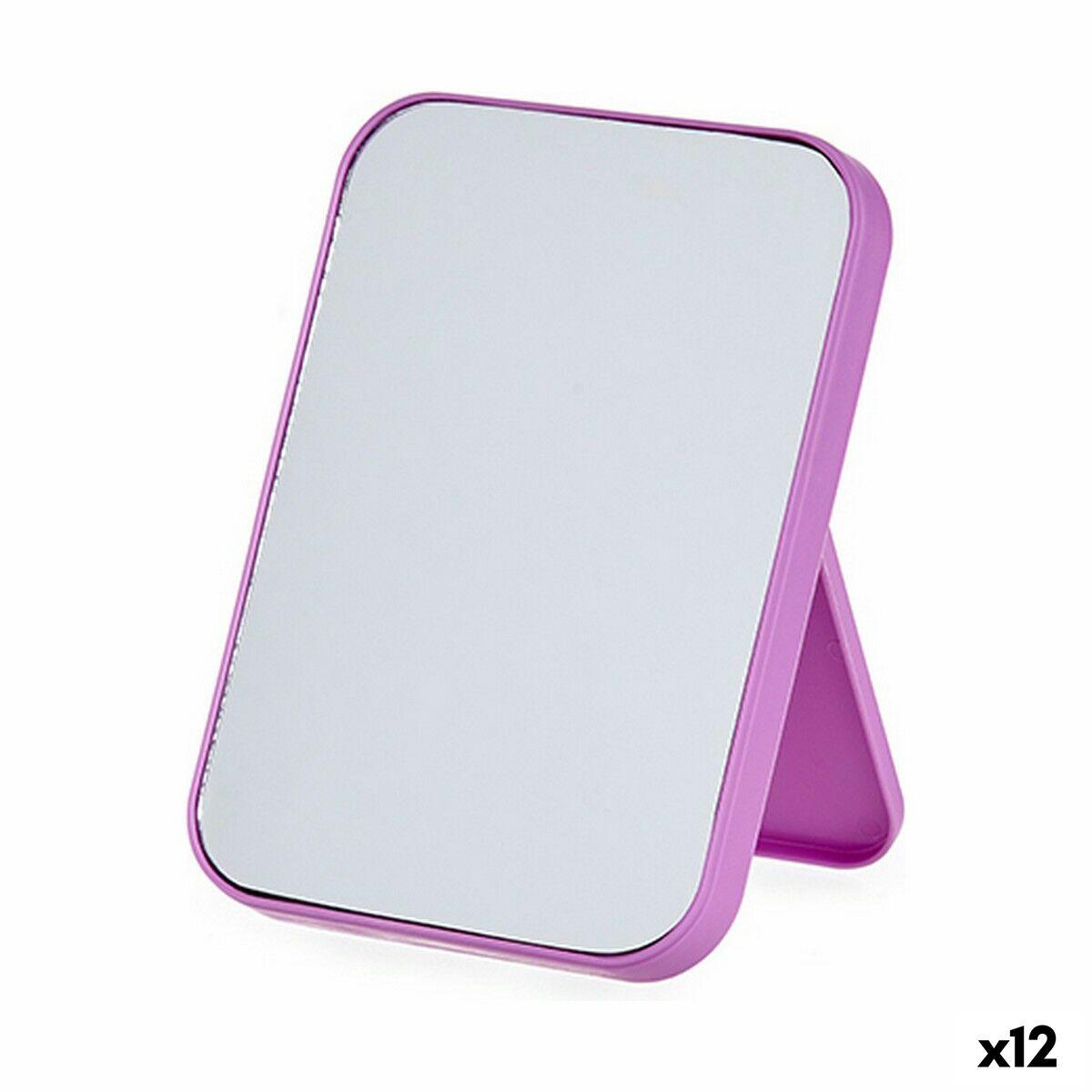 Espejo con Soporte Berilo CG11309-1 Azul Verde Lila Polipropileno 1,7 x 20 x 14 cm (12 Unidades)
