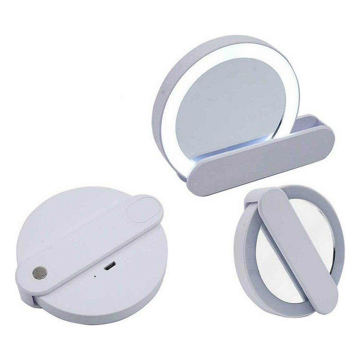 Espejo Berilo YXL2112-SB Blanco ABS 9 x 2 x 10 cm Luz LED (12 Unidades)