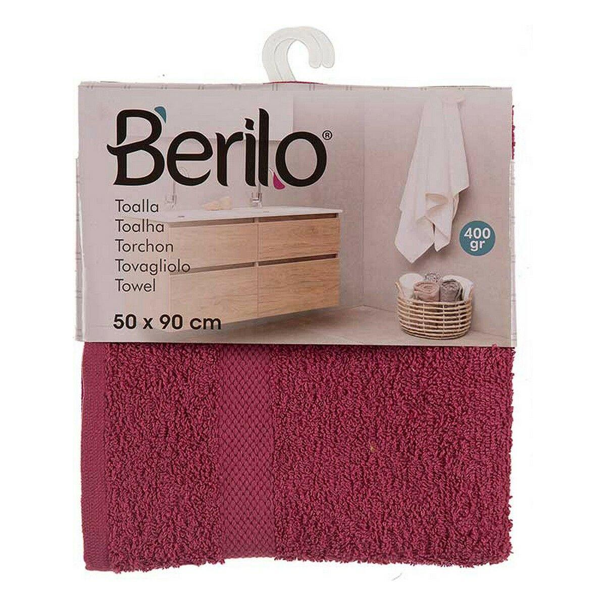 Toalla de baño Berilo 5312 Granate 80 % algodón 20 % Poliéster 50 x 0,5 x 90 cm (6 Unidades)