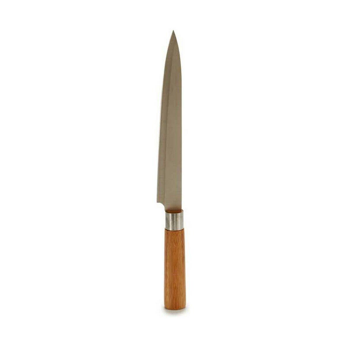 Cuchillo de Cocina Kinvara 43891 Marrón Plateado Bambú Acero Inoxidable 3 x 33,5 x 2,5 cm (12 Unidades)
