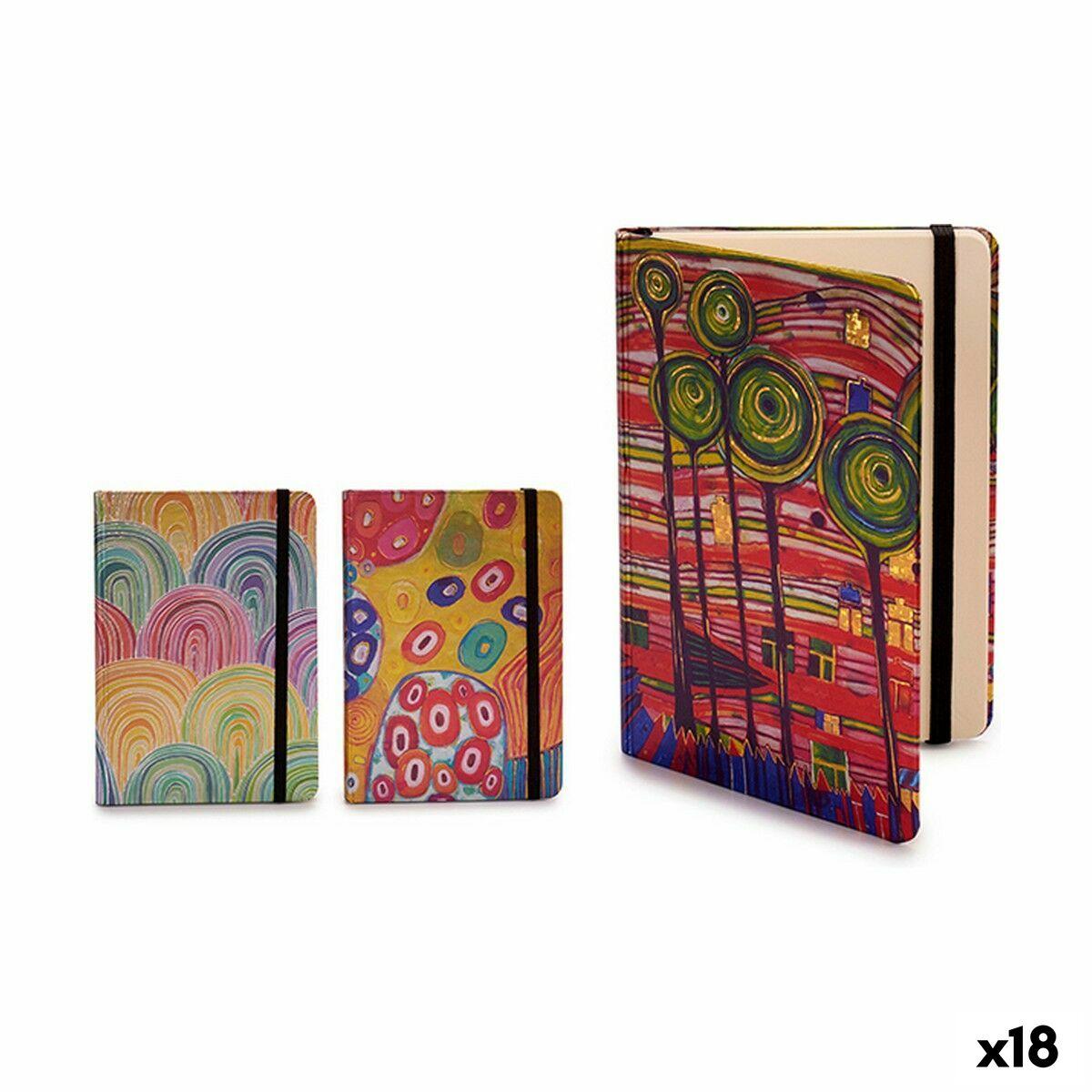 Bloc de Notas Pincello Multicolor B6 100 Hojas 12,5 x 1,3 x 17,5 cm Círculos (18 Unidades)