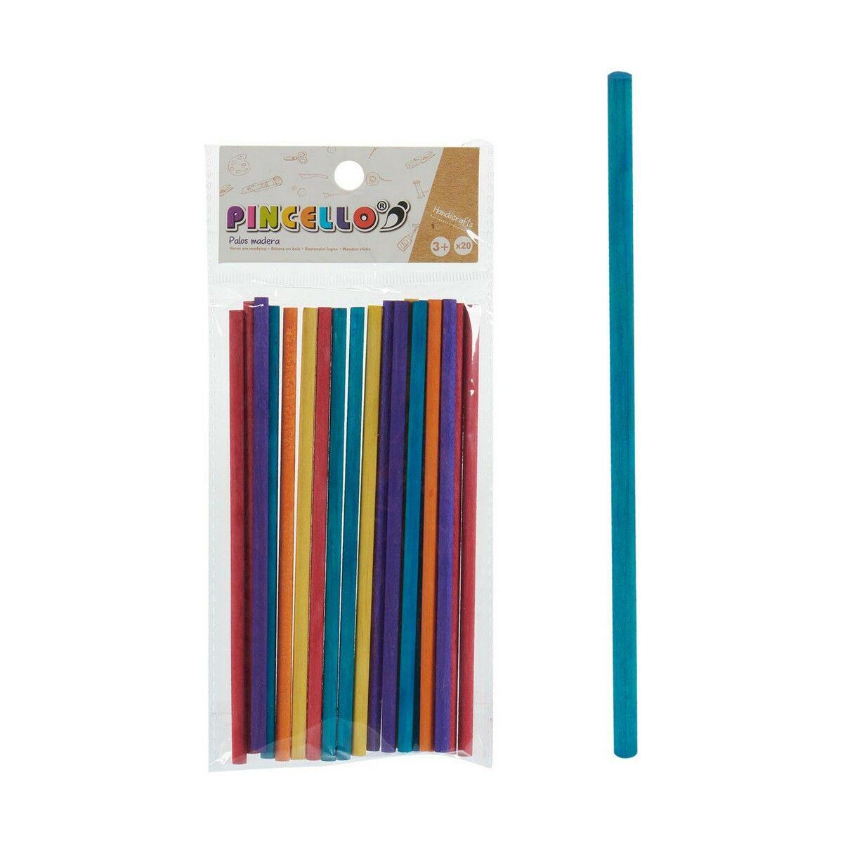 Palos Pincello AR1810589 Multicolor Madera Manualidades (12 Unidades)