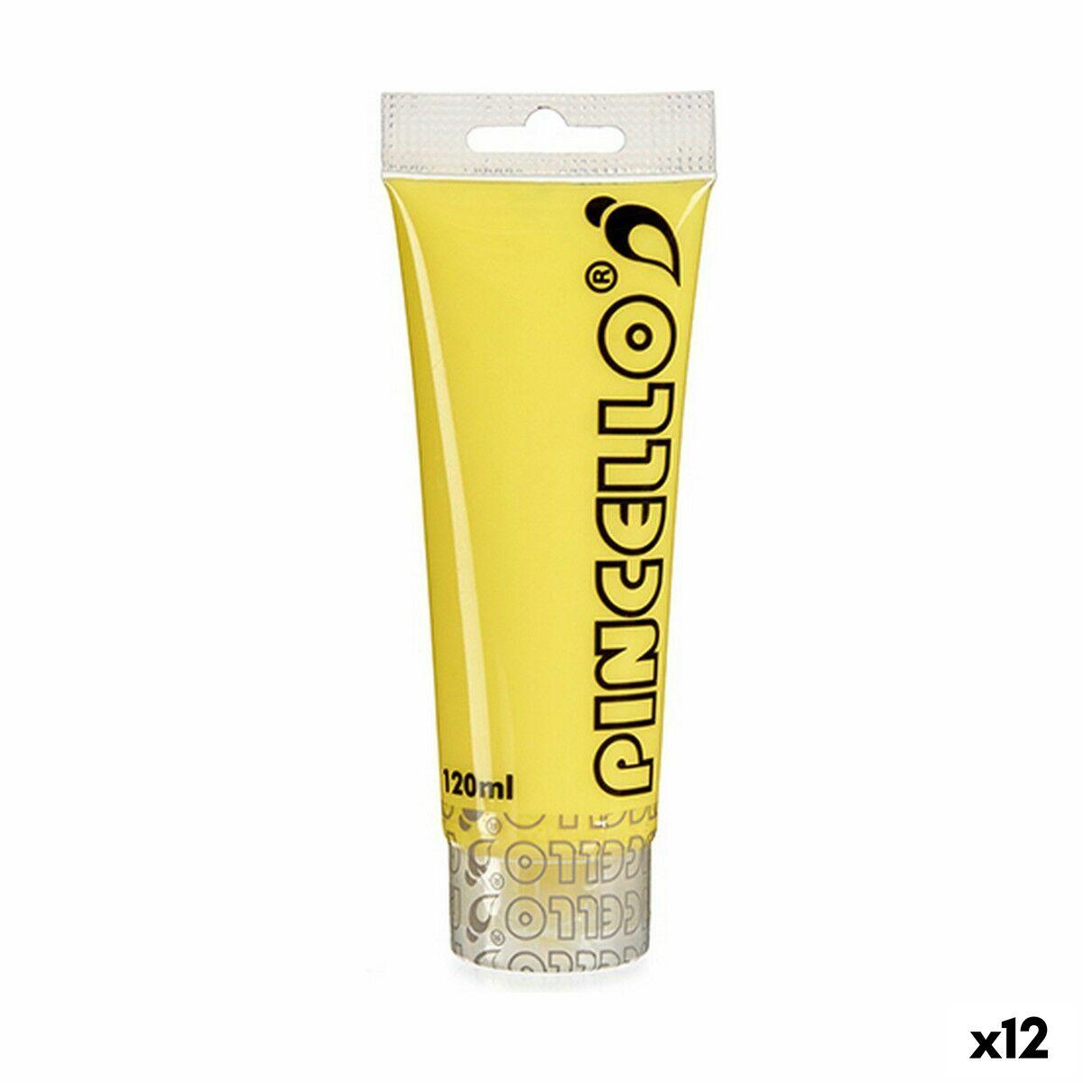 Pintura acrílica Pincello AC120-9 Amarillo 120 ml (12 Unidades)
