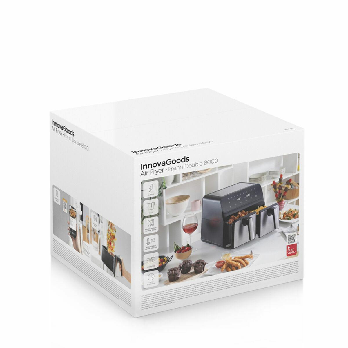 Freidora de Aire InnovaGoods Negro 3400 W 8 L Acero Inoxidable (Reacondicionado C)
