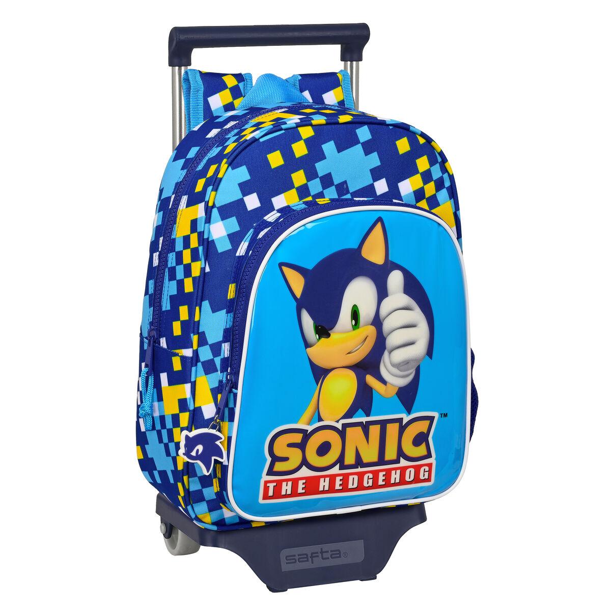 Sonic Mochila Escolar con Ruedas Sonic Speed 26 x 34 x 11 cm Azul