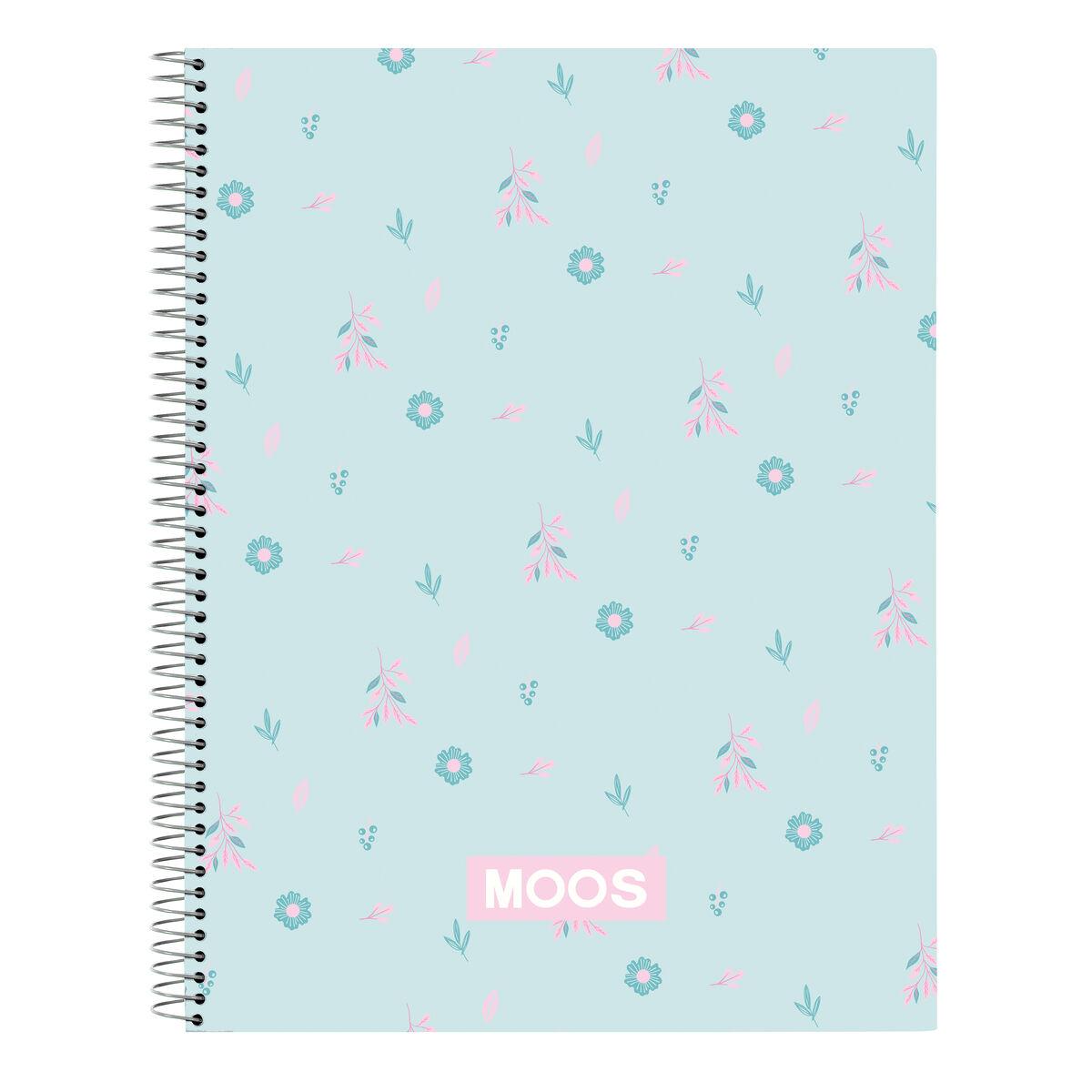 Libreta de Anillas Moos Garden Turquesa A4 120 Hojas