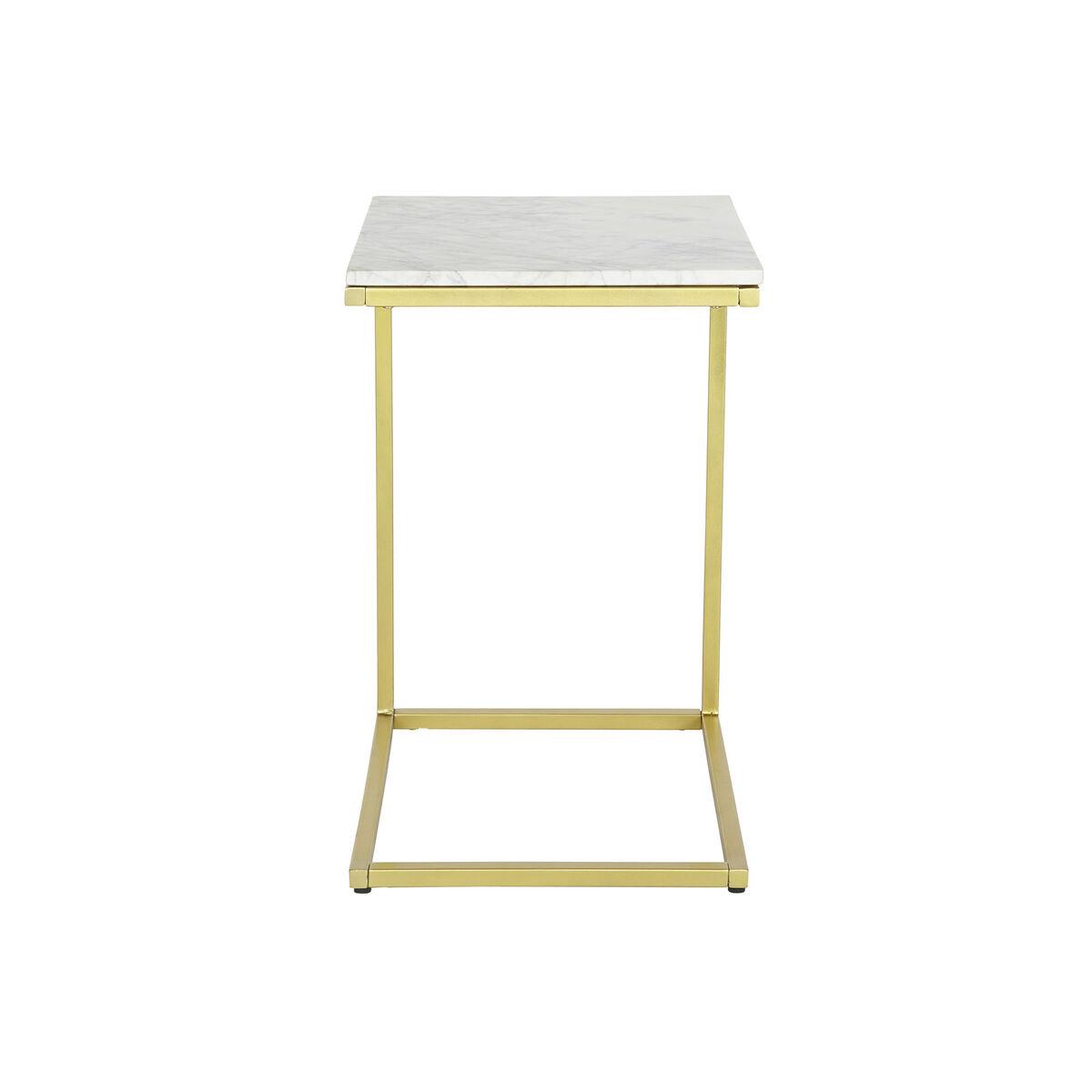 Mesa auxiliar DKD Home Decor 40 x 46 x 65 cm Dorado Blanco Mármol Hierro