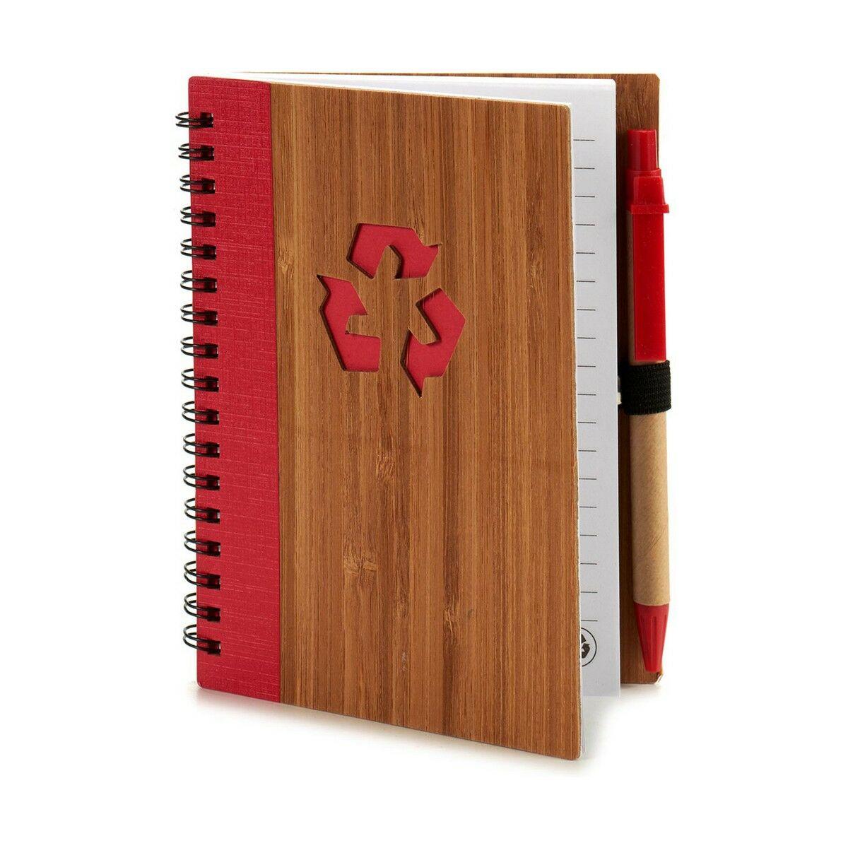Libreta de Anillas con Bolígrafo Pincello AR1810137 1 x 16 x 12 cm Bambú (12 Unidades)