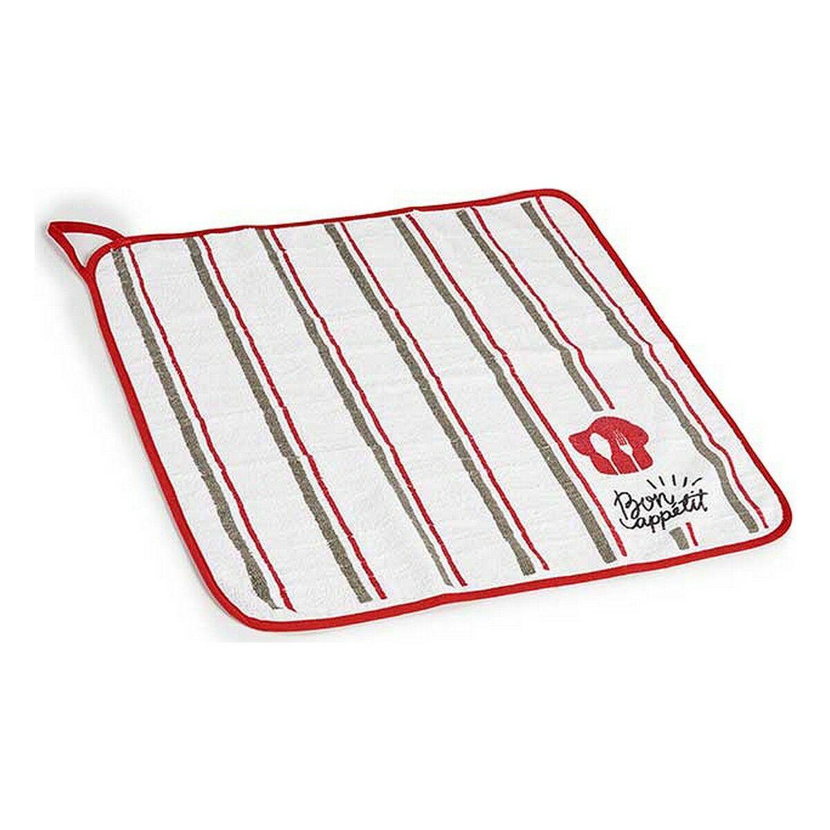 Paño de Cocina Kinvara 1220 Blanco Rojo 50 x 0,3 x 50 cm (12 Unidades)