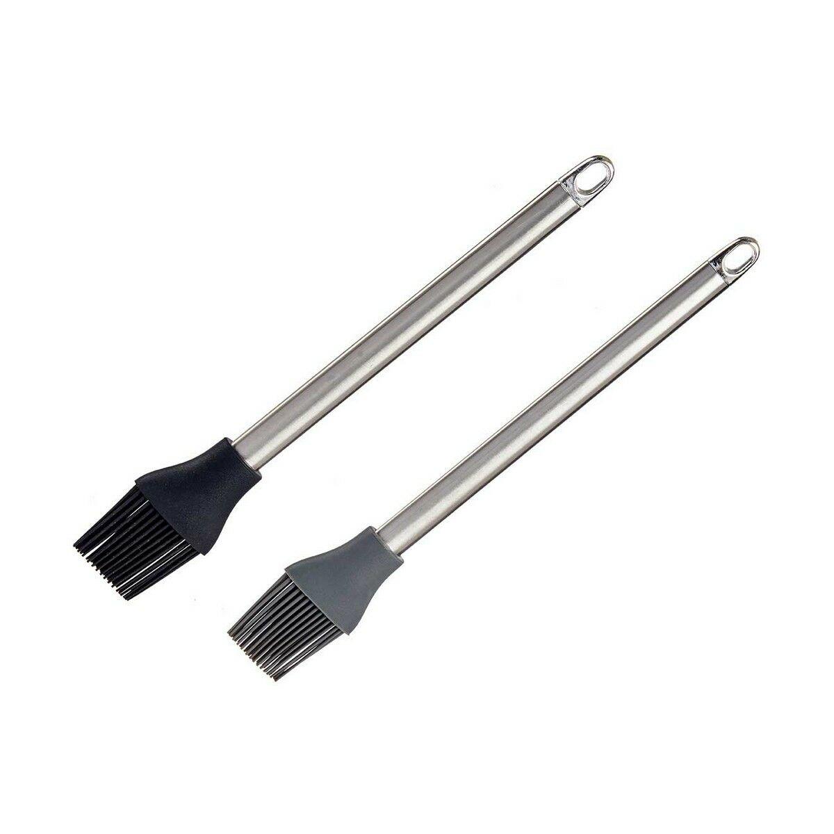 Pincel para Cocina Kinvara KT3657(T/C)HB Silicona Acero Inoxidable 28 x 4,5 X 2 cm (12 Unidades)