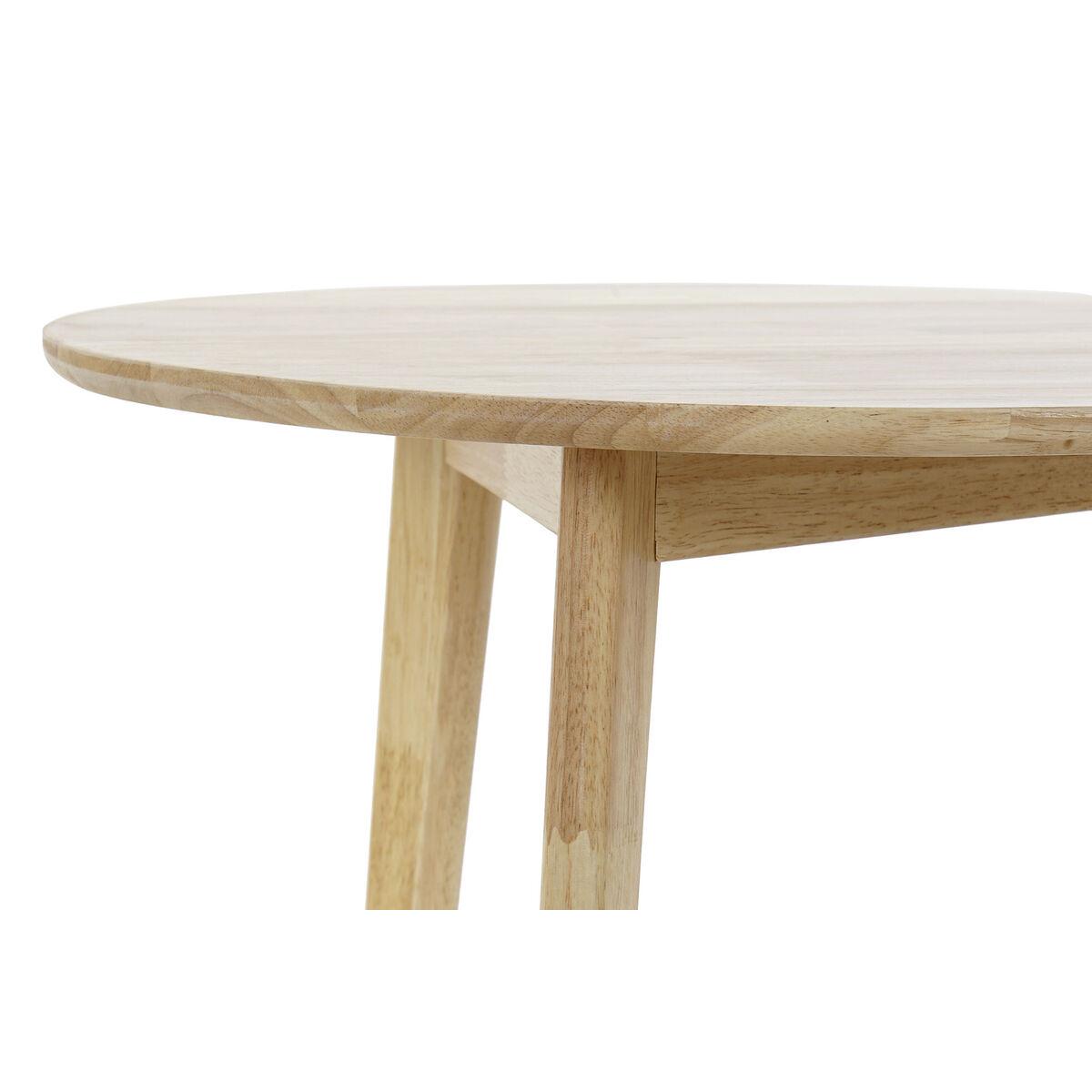 Juego de 2 mesas DKD Home Decor Blanco Natural Madera de caucho 50 x 50 x 49,5 cm