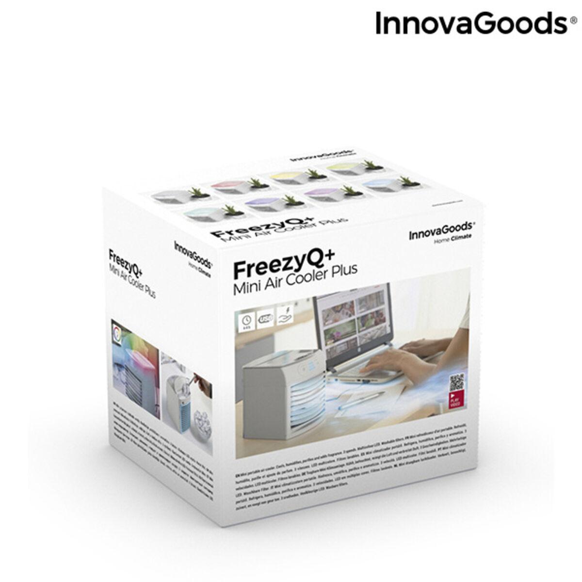 Mini Climatizador Evaporativo Portátil con LED FreezyQ+ InnovaGoods Gris 400 ml (Reacondicionado A)