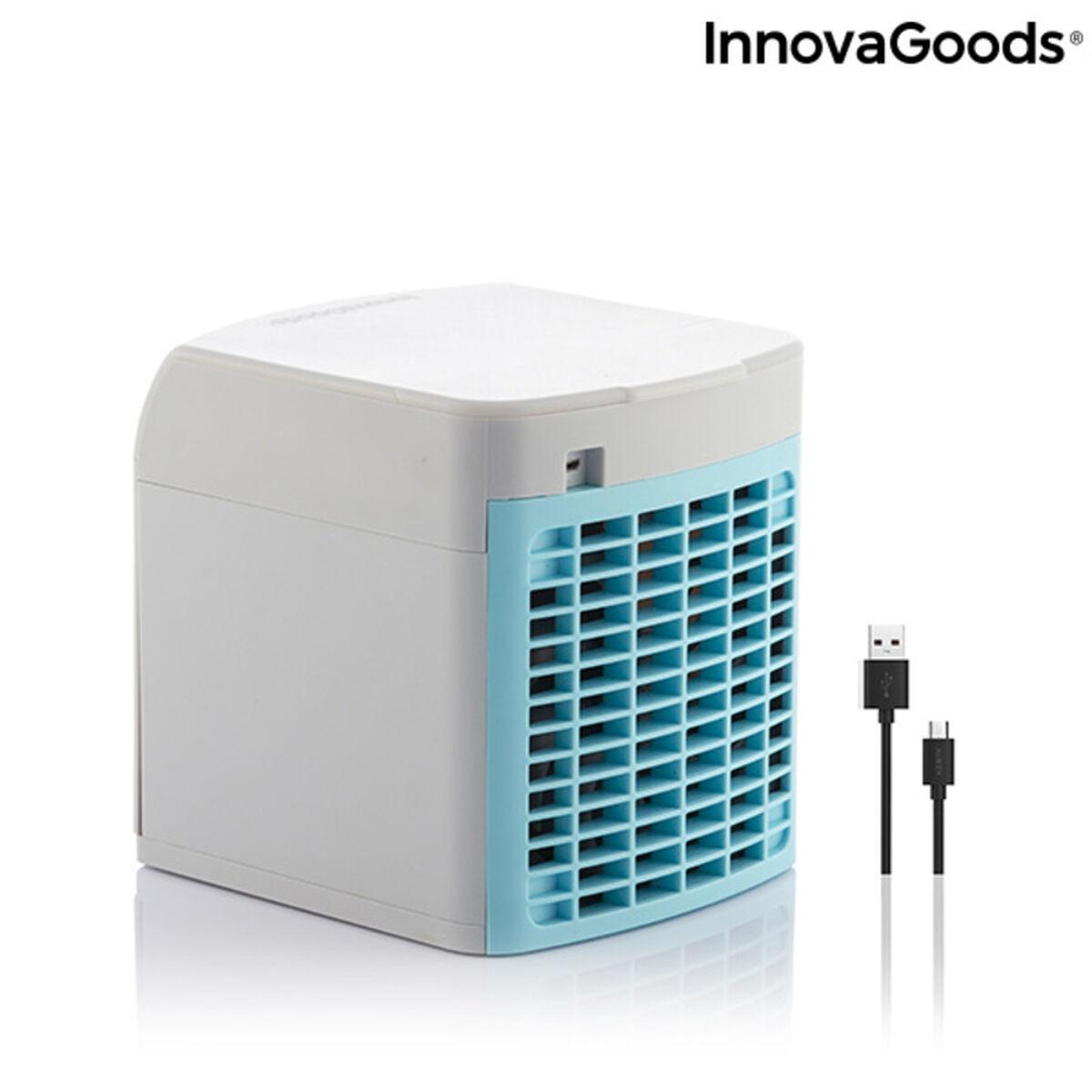 Mini Climatizador Evaporativo Portátil con LED FreezyQ+ InnovaGoods Gris 400 ml (Reacondicionado A)