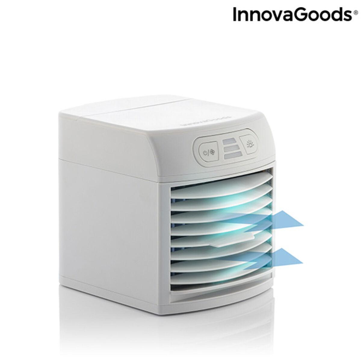 Mini Climatizador Evaporativo Portátil con LED FreezyQ+ InnovaGoods Gris 400 ml (Reacondicionado A)