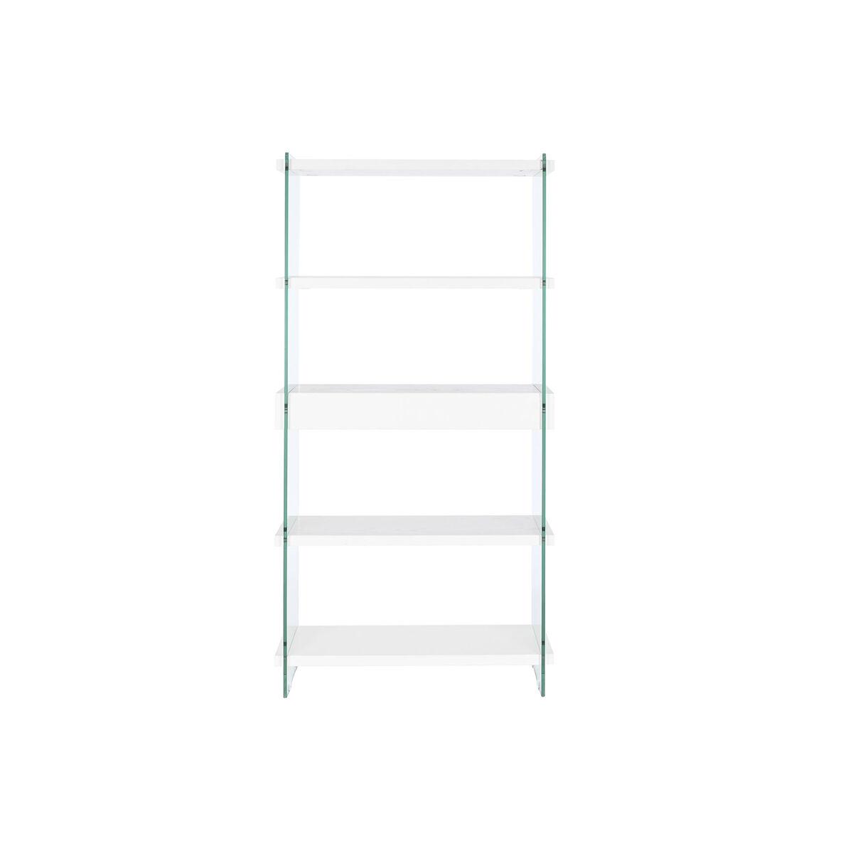 Estantería DKD Home Decor Blanco Transparente Cristal Madera MDF 90 x 35 x 180 cm (1)