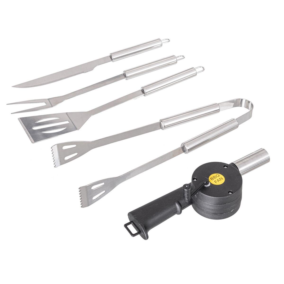 Kit de Utensilios para Barbacoa con Maletín Acero Inoxidable 37 x 15 x 8 cm