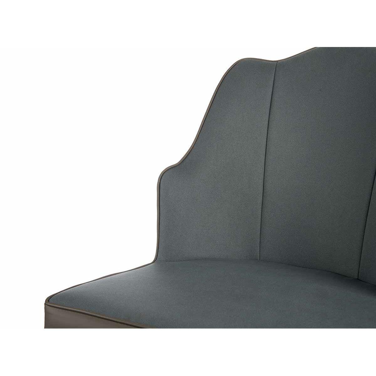 Sillón Concha Azul Negro Gris Acero 48 x 88 x 60 cm (2 Unidades)