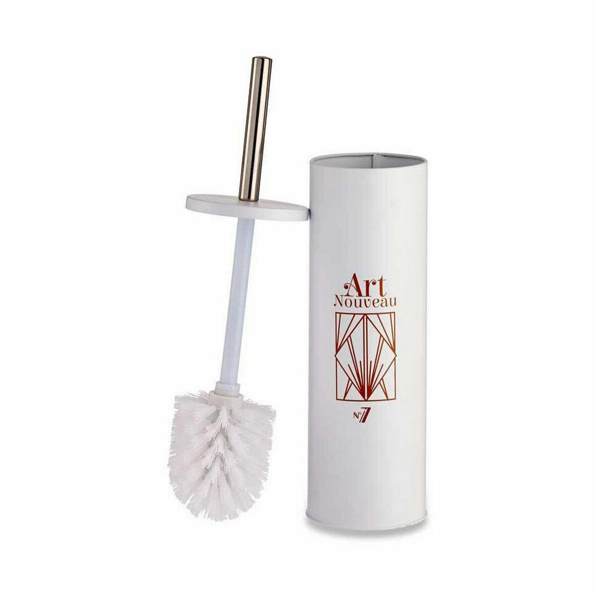 Escobilla para el Baño Berilo Art Nouveau Blanco Bronce Acero Plástico 9,5 x 37,5 x 9,5 cm (12 Unidades)