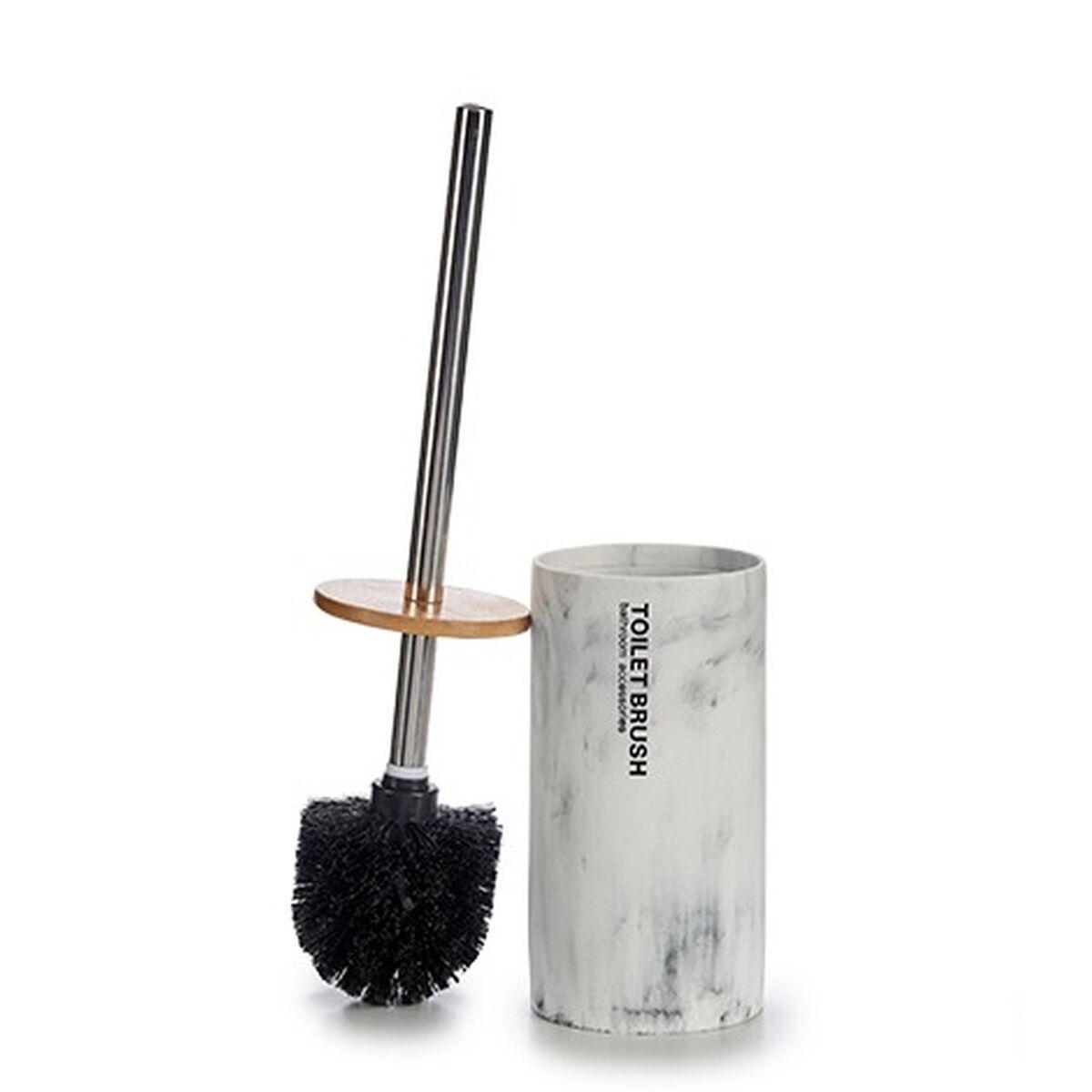 Escobilla para el Baño Metal Resina Bambú Mármol 9,6 x 37,5 x 9,6 cm (6 Unidades)