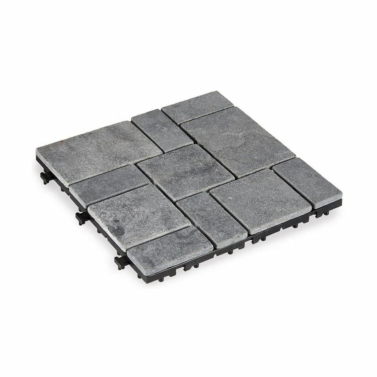 Baldosa Encajable Ibergarden TTS11P-GY Gris Piedra Plástico 30 x 2,8 x 30 cm (6 Unidades)