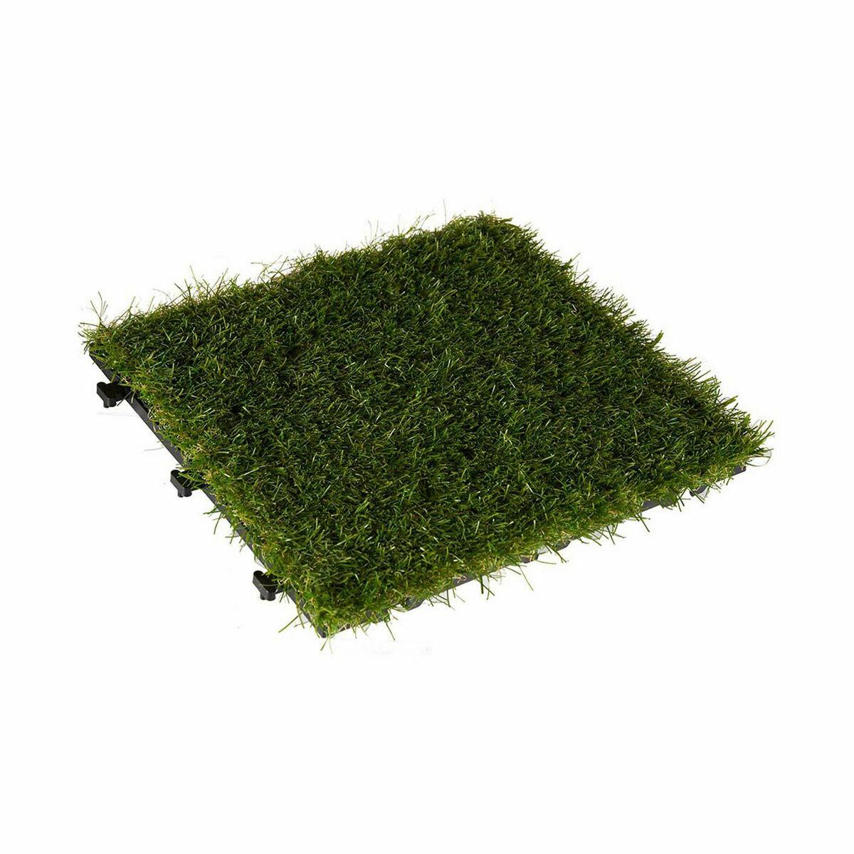 Baldosa Encajable Ibergarden G004 Verde Plástico 30 x 3,5 x 30 cm Césped (6 Unidades)