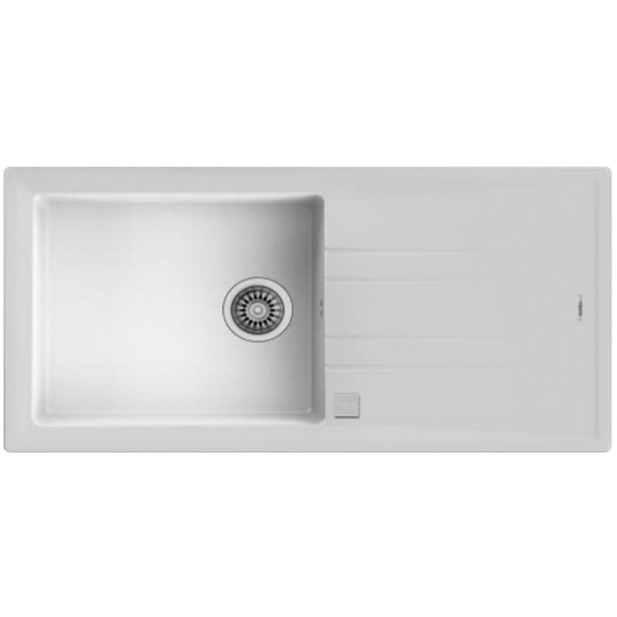 Fregadero de Un Seno Teka Stone 60 L-TG 1C 1E Blanco