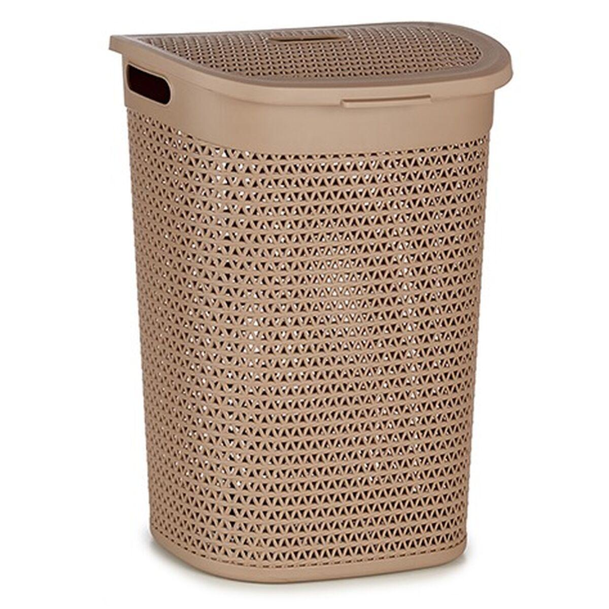 Cesto para la Ropa Kipit 4790-4 Beige Plástico 60 L 43,5 x 57,5 x 34 cm (6 Unidades)