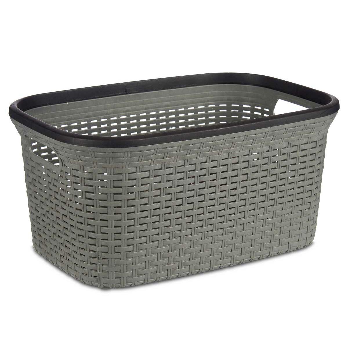 Cesto para la Ropa Kipit TP7001-2 Gris Plástico 36 L 36 x 25,5 x 53 cm (12 Unidades)