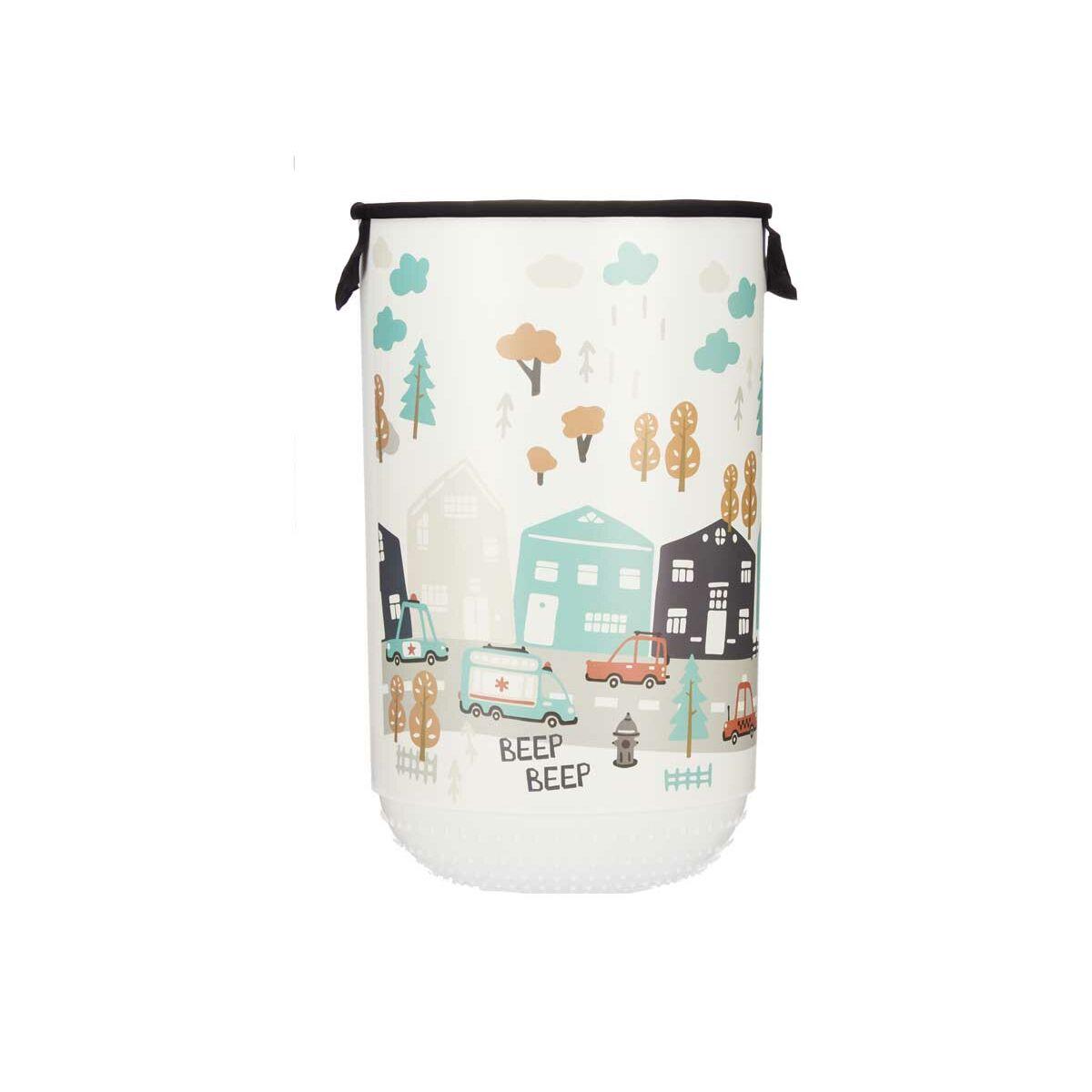 Cesto para la Ropa Kipit QOJA KESE-4 Plástico Infantil Carretera 40 L 34 x 52,3 x 34 cm (4 Unidades)