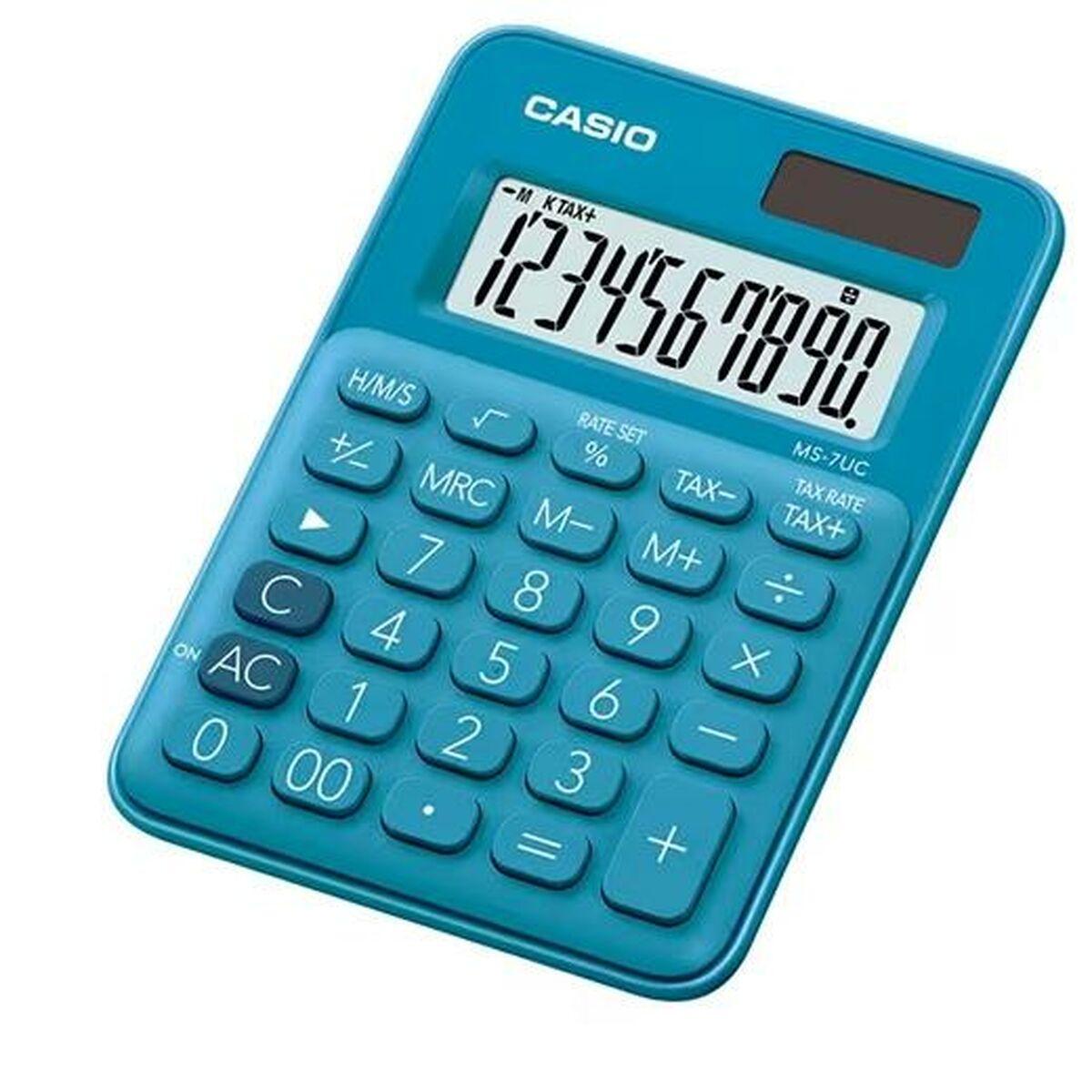 Calculadora Casio MS-7UC Azul Plástico
