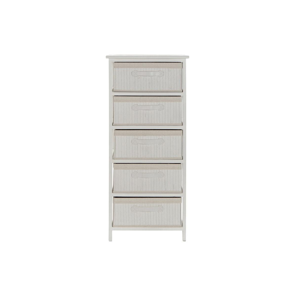 Cajonera DKD Home Decor Blanco Bambú Madera de Paulonia 42 x 32 x 98 cm
