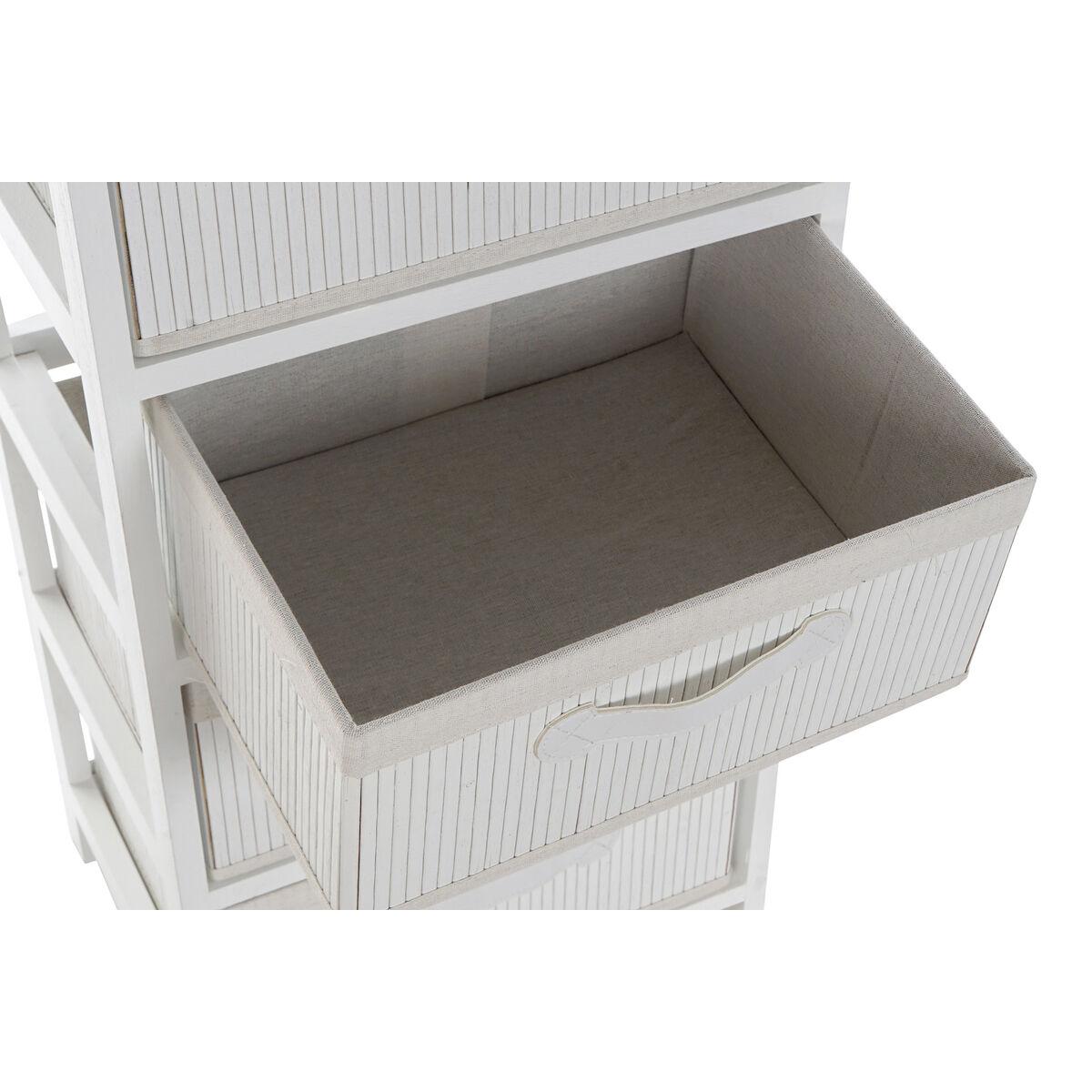Cajonera DKD Home Decor Blanco Bambú Madera de Paulonia 42 x 32 x 98 cm