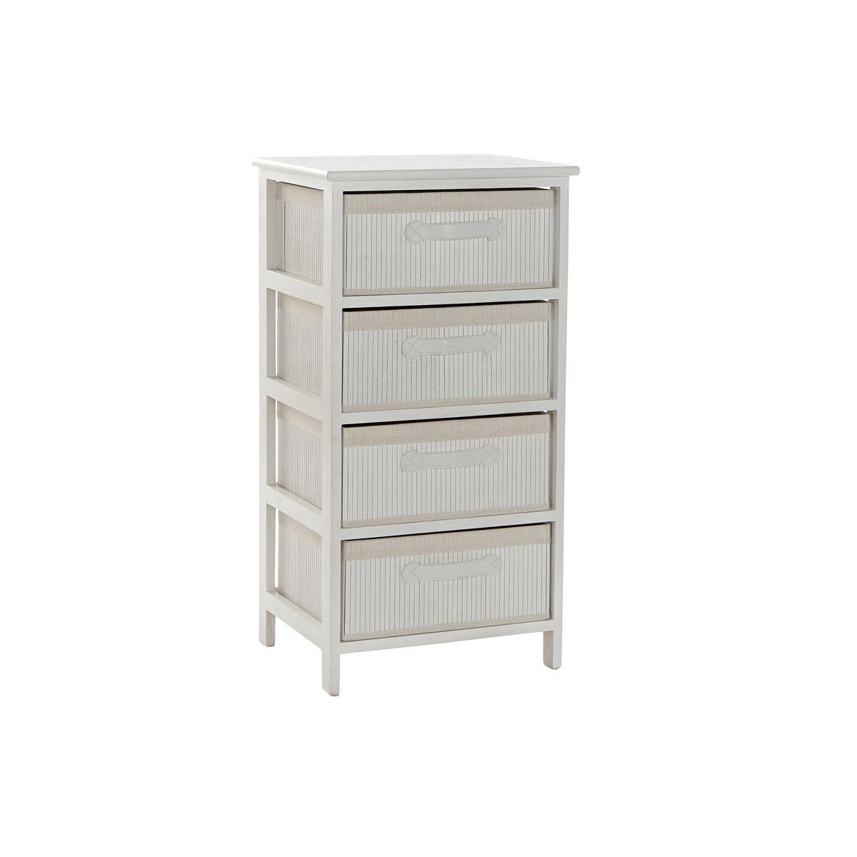 Cajonera DKD Home Decor Blanco Bambú Madera de Paulonia 42 x 32 x 81 cm
