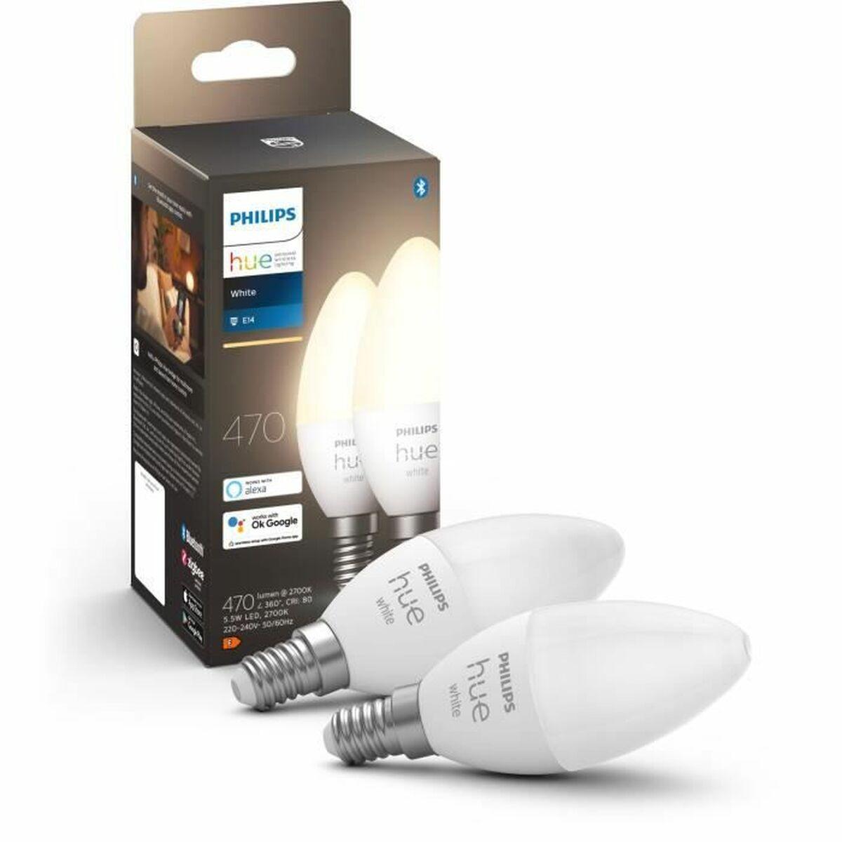 Bombilla LED Philips 8719514320628 Blanco F E14 E27 470 lm (2 Unidades)