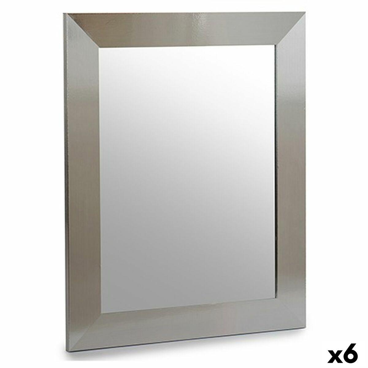 Espejo de pared 629557A Plateado 39 x 1,5 x 49 cm Rectangular (6 Unidades)