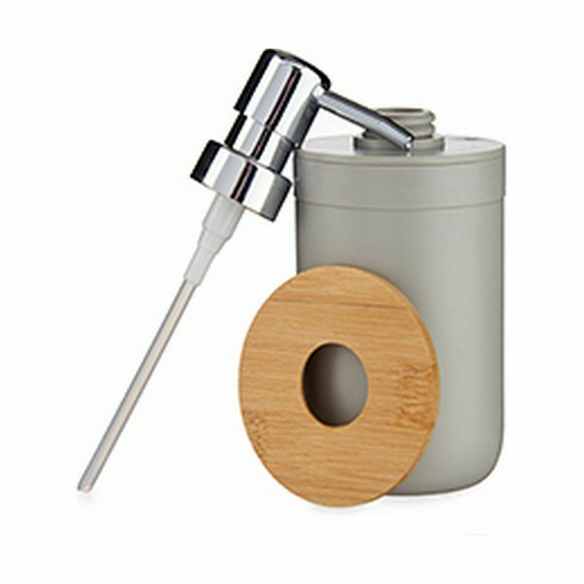 Dispensador de Jabón Berilo BP16-101G Gris Bambú Polipropileno 350 ml 8 x 17 x 9 cm (6 Unidades)
