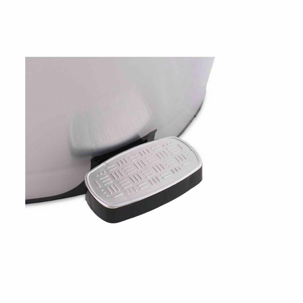 Papelera con Pedal Berilo D004-1 Plateado Plástico 6 L (6 Unidades)