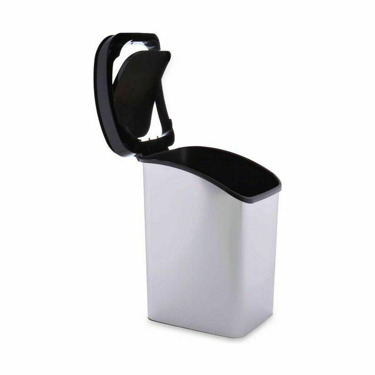 Papelera Berilo D093-1 Plateado Plástico 23 L Basculante (6 Unidades)
