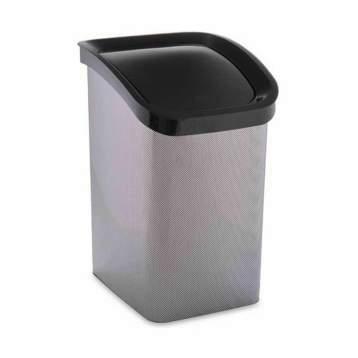 Papelera Berilo D093-2 Gris oscuro Plástico 23 L Basculante (6 Unidades)