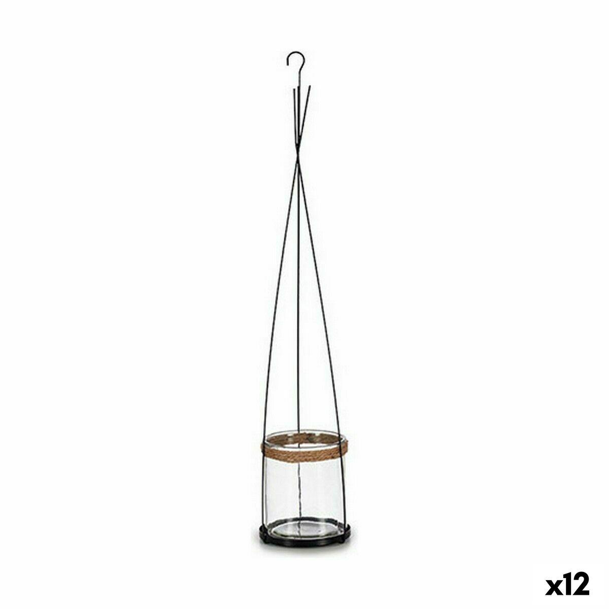 Portavelas Ibergarden HW99-1108 Metal Cristal 15,5 x 85,5 x 15,5 cm (12 Unidades)