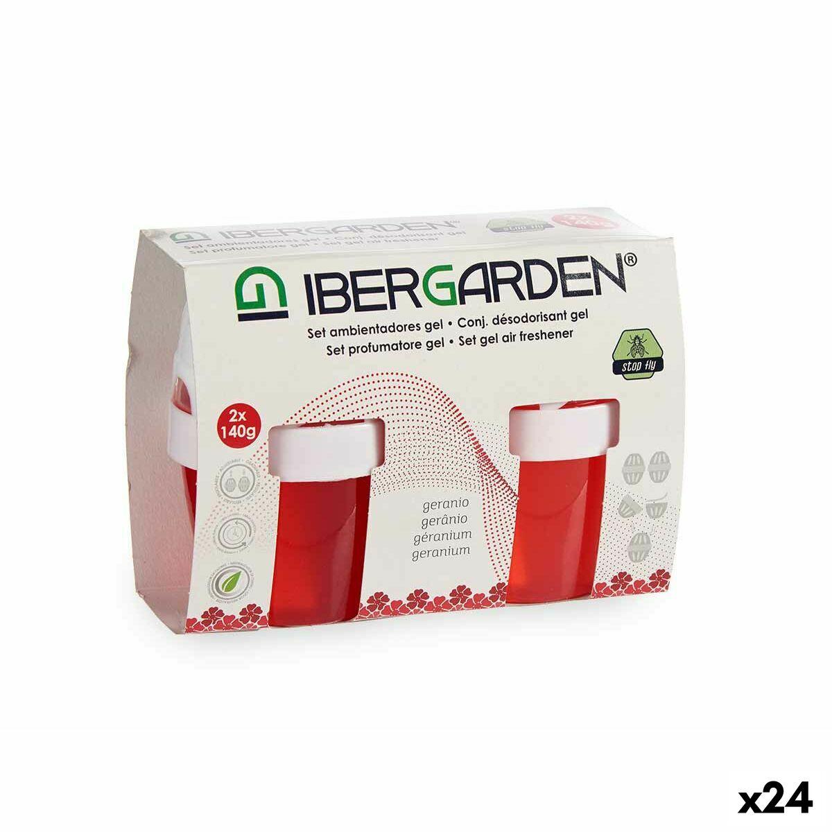 Set de Ambientadores Ibergarden 11001 Geranio Gel (24 Unidades)