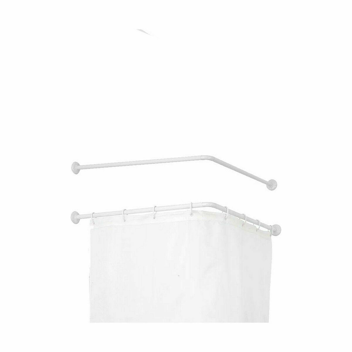Barra para Cortinas Berilo B0769L Blanco Aluminio 80 cm De ducha (24 Unidades)