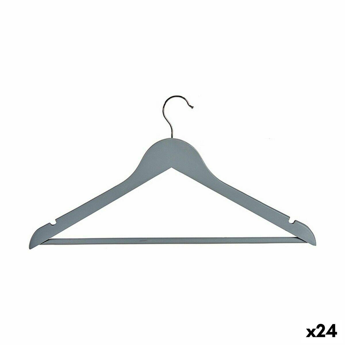 Juego de Perchas Kipit CH19809-G Gris Madera (24 Unidades)
