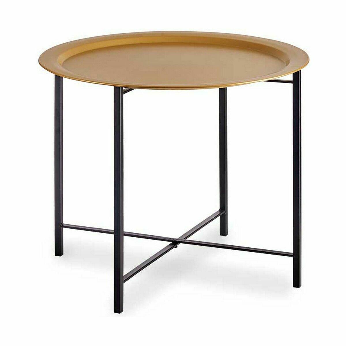 Mesa auxiliar Negro Dorado Metal 62 x 48,5 x 62 cm (4 Unidades)