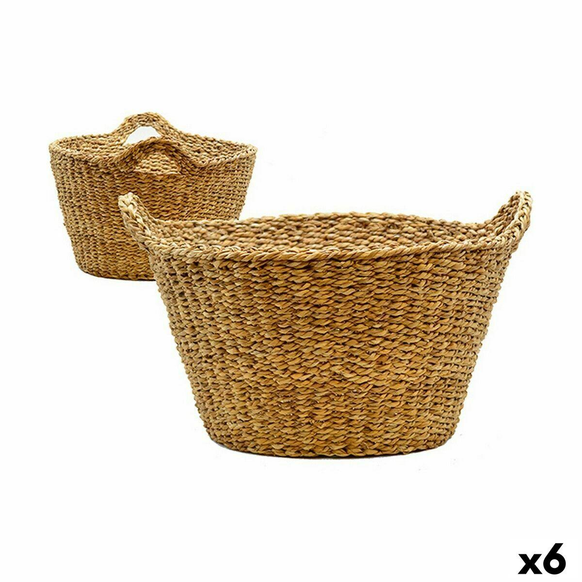 Cesto Con asas Marrón 45 L 43 x 26 x 37 cm (6 Unidades)