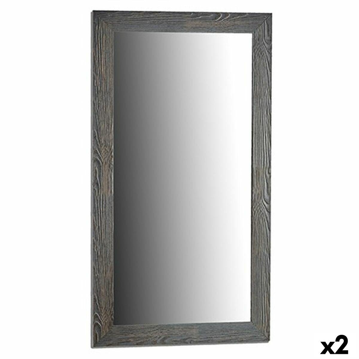 Espejo de pared 77506 Gris 75,5 x 135,5 x 1,5 cm Rectangular (2 Unidades)